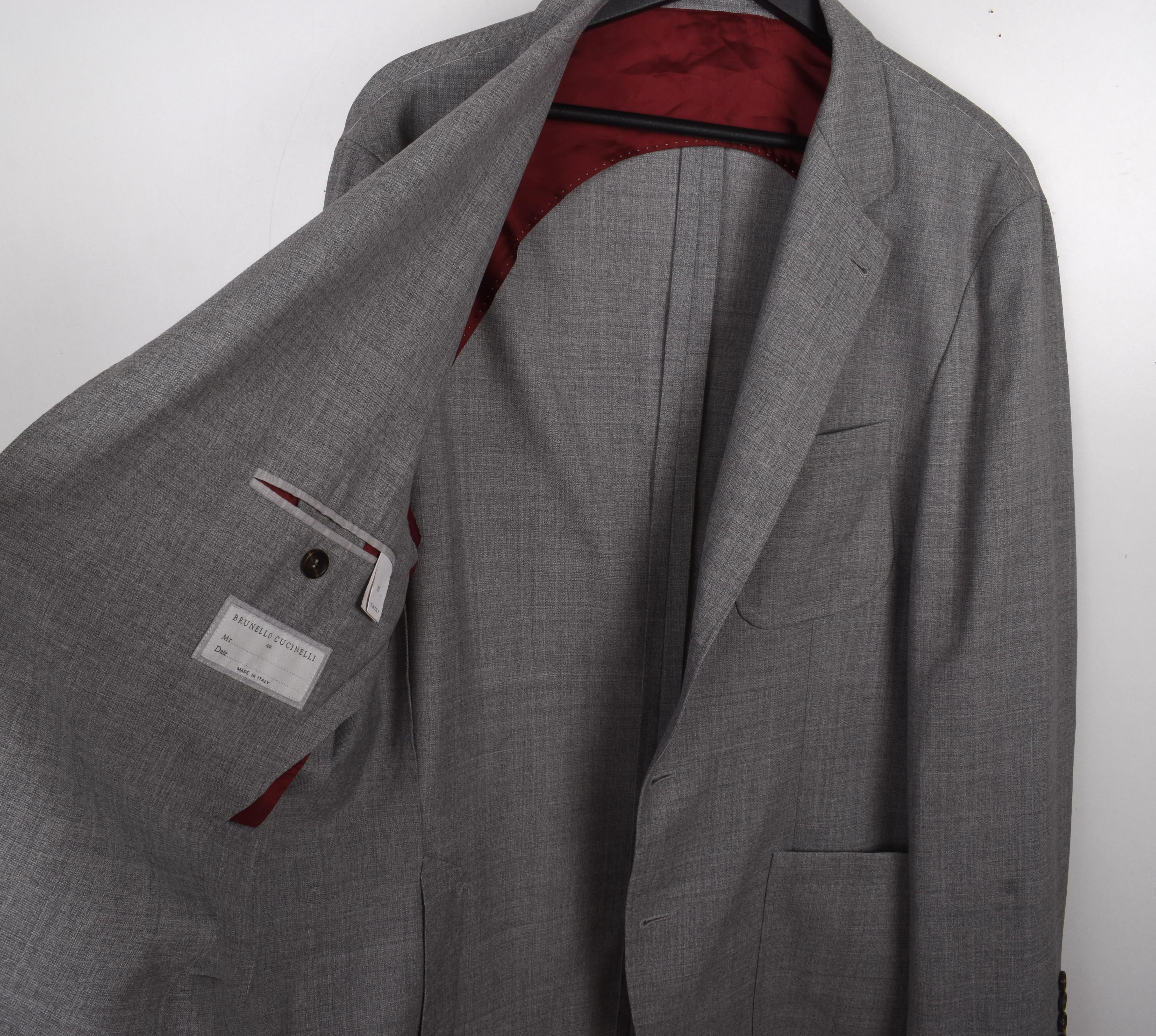Brunello Cucinelli Hombre Chaqueta Blazer Light talla 52/L, S1530 Gris en venta