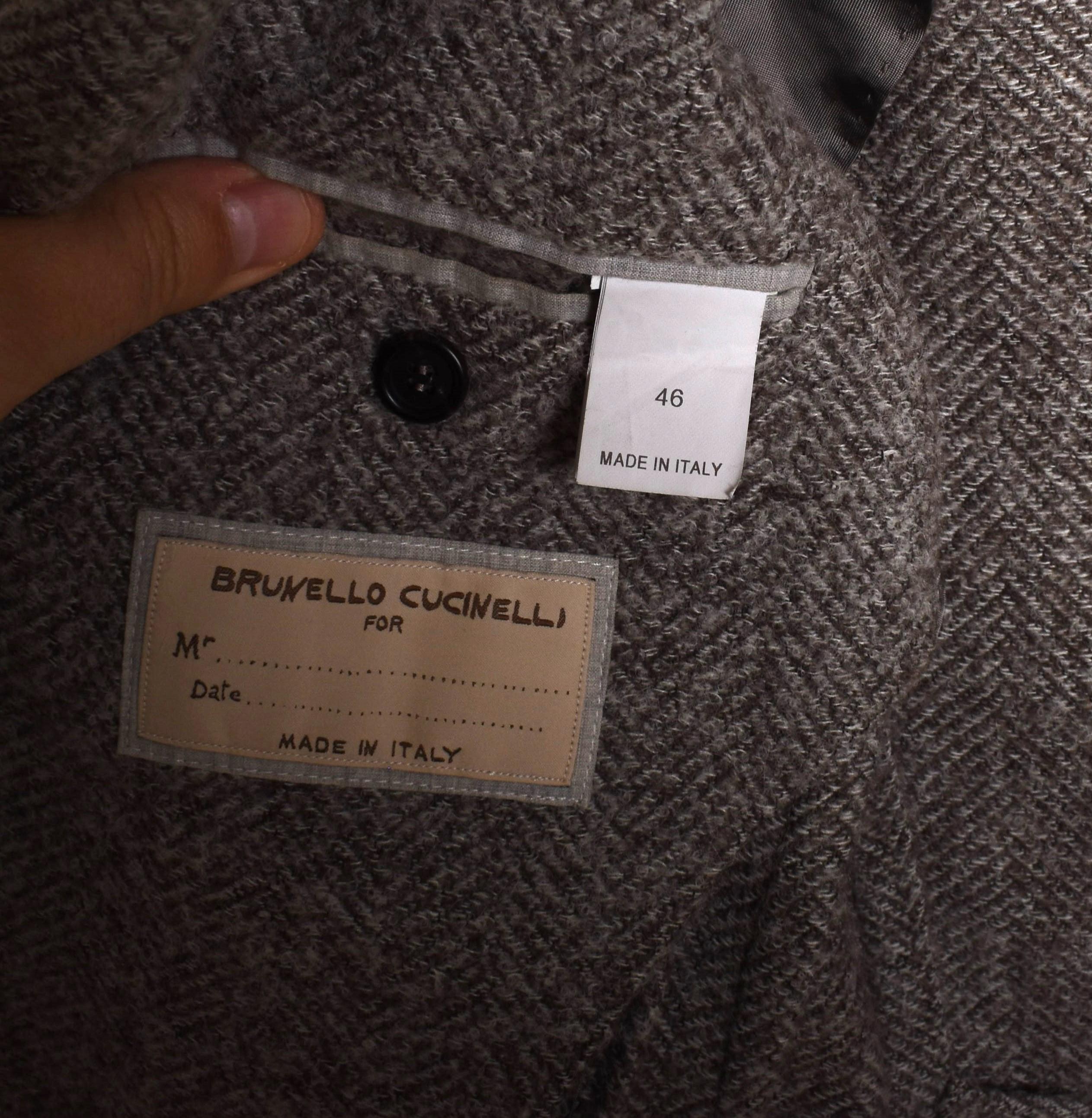 Brunello Cucinelli Men Jacket Light Tweed Size IT46-S/M, S1655 For Sale 2