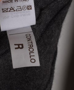 Brunello Cucinelli Men Sweater Cashmere Silk Leather App Size 50-M, S1562