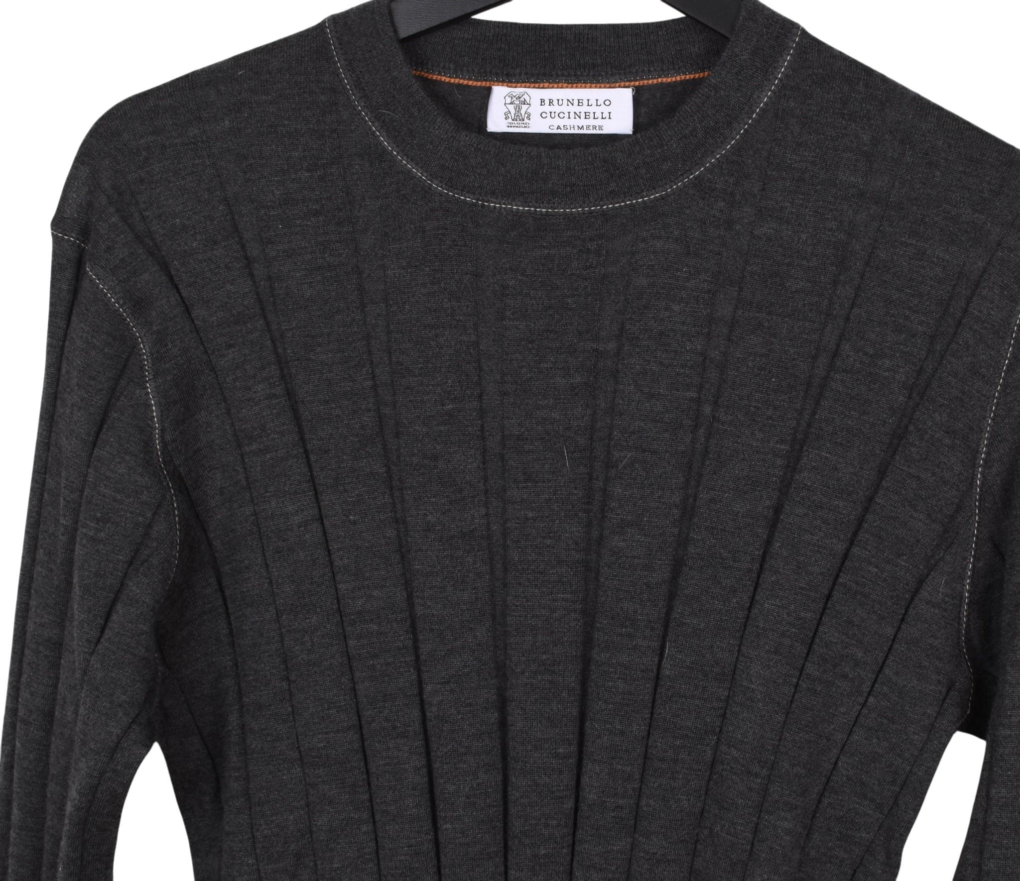 Brunello Cucinelli Men Sweater Cashmere Silk Leather App Size 50-M, S1562 Pour hommes en vente