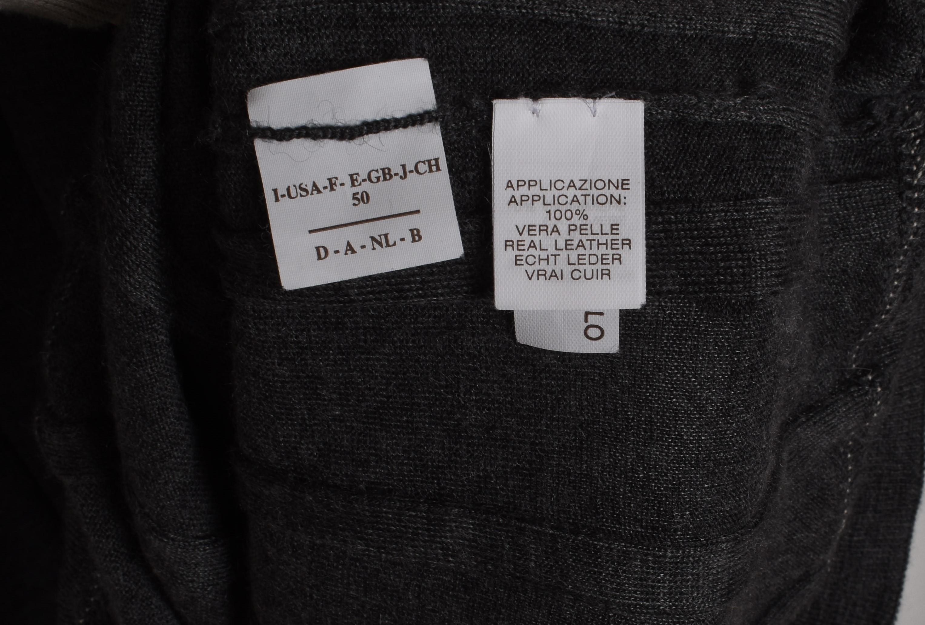 Brunello Cucinelli Men Sweater Cashmere Silk Leather App Size 50-M, S1562 en vente 3
