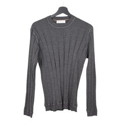 Brunello Cucinelli Men Sweater Cashmere Silk Leather App Size 50-M, S1562
