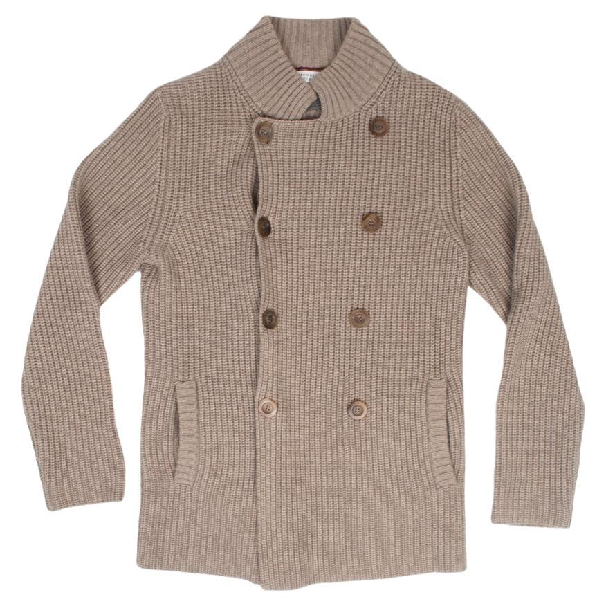 Brunello Cucinelli Men Sweater Pure Cashmere Cardigan Size ITA48/Medium, S643 For Sale