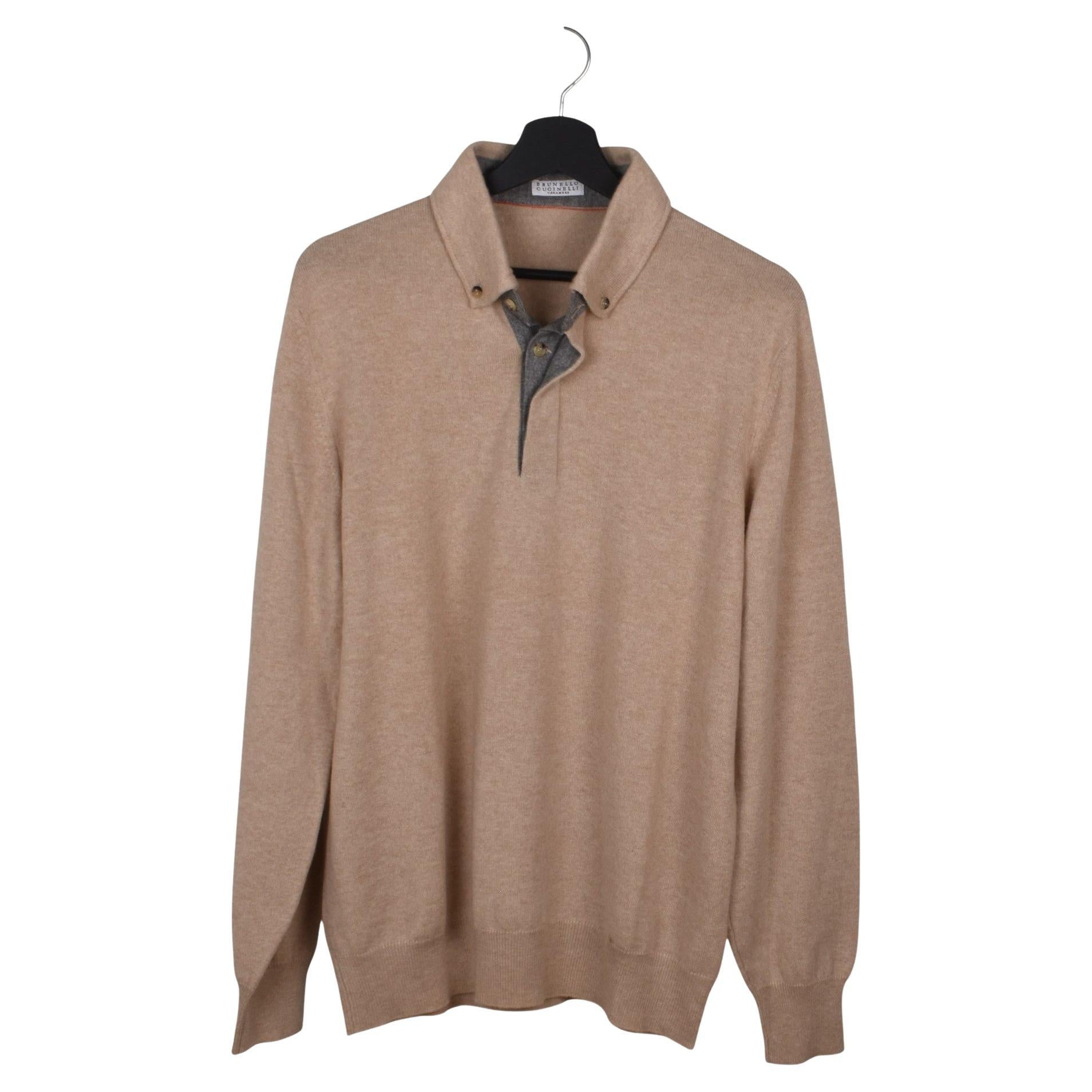 Brunello Cucinelli Men Sweater Pure Cashmere Size IT52-Large, S1563 im Angebot