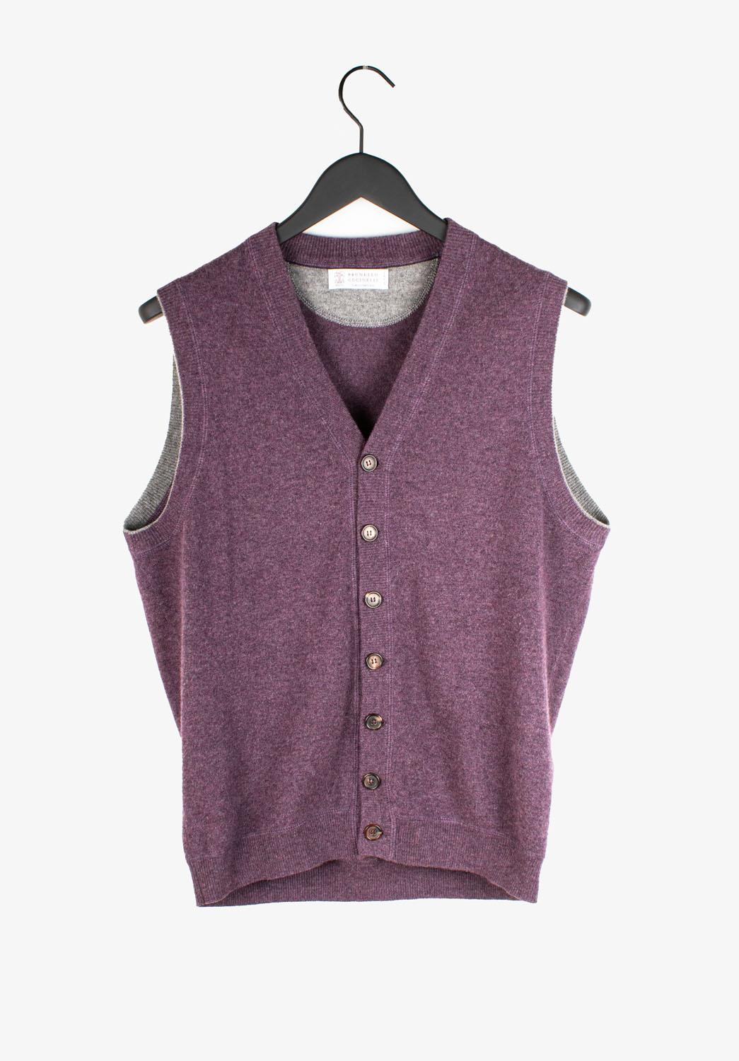 Brunello Cucinelli Uomo Gilet Cardigan in cashmere Taglia IT50-M/L, S1361