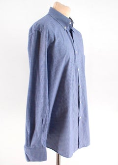 Brunello Cucinelli Men's Gingham Check Print Shirt XL