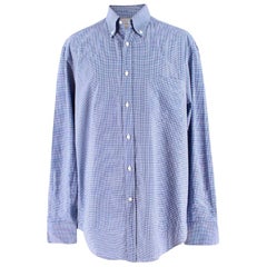 Brunello Cucinelli Men's Gingham Check Print Shirt XL