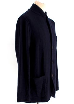 Brunello Cucinelli Men's Navy Cashmere Cardigan IT 52
