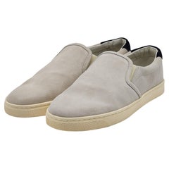 Brunello Cucinelli Zapatillas slip-on de hombre en ante gris