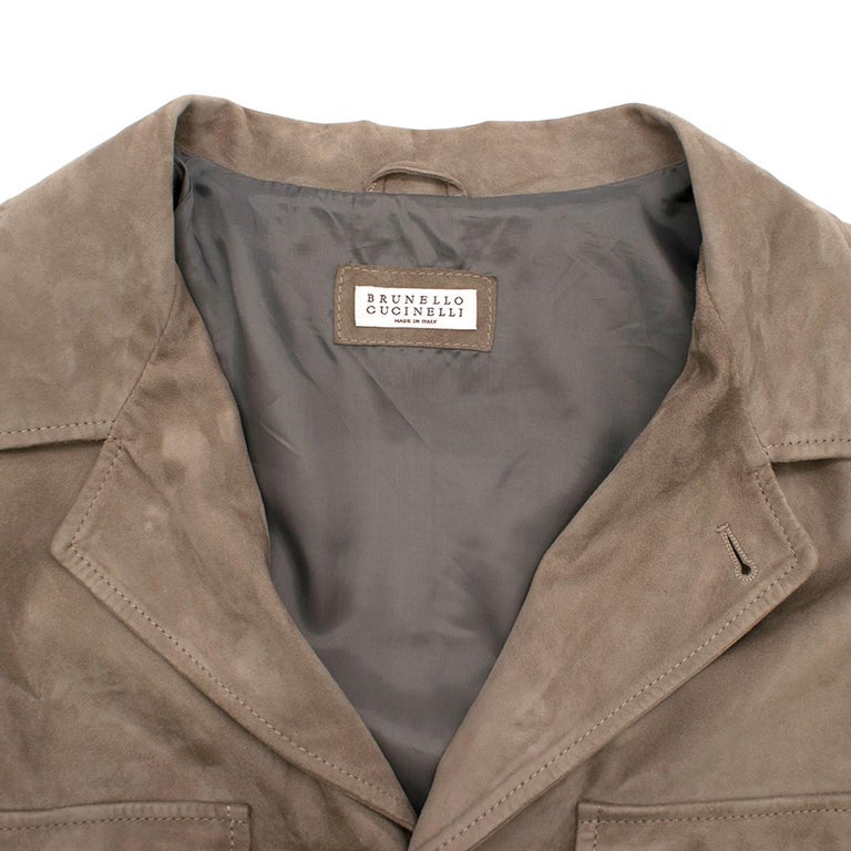 Brunello Cucinelli Men's Suede Jacket XL at 1stDibs | brunello 
