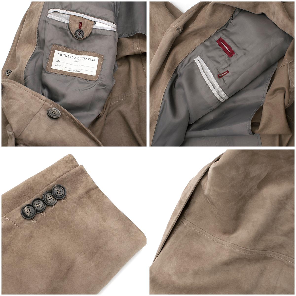 Brunello Cucinelli Men's Suede Jacket XL 2