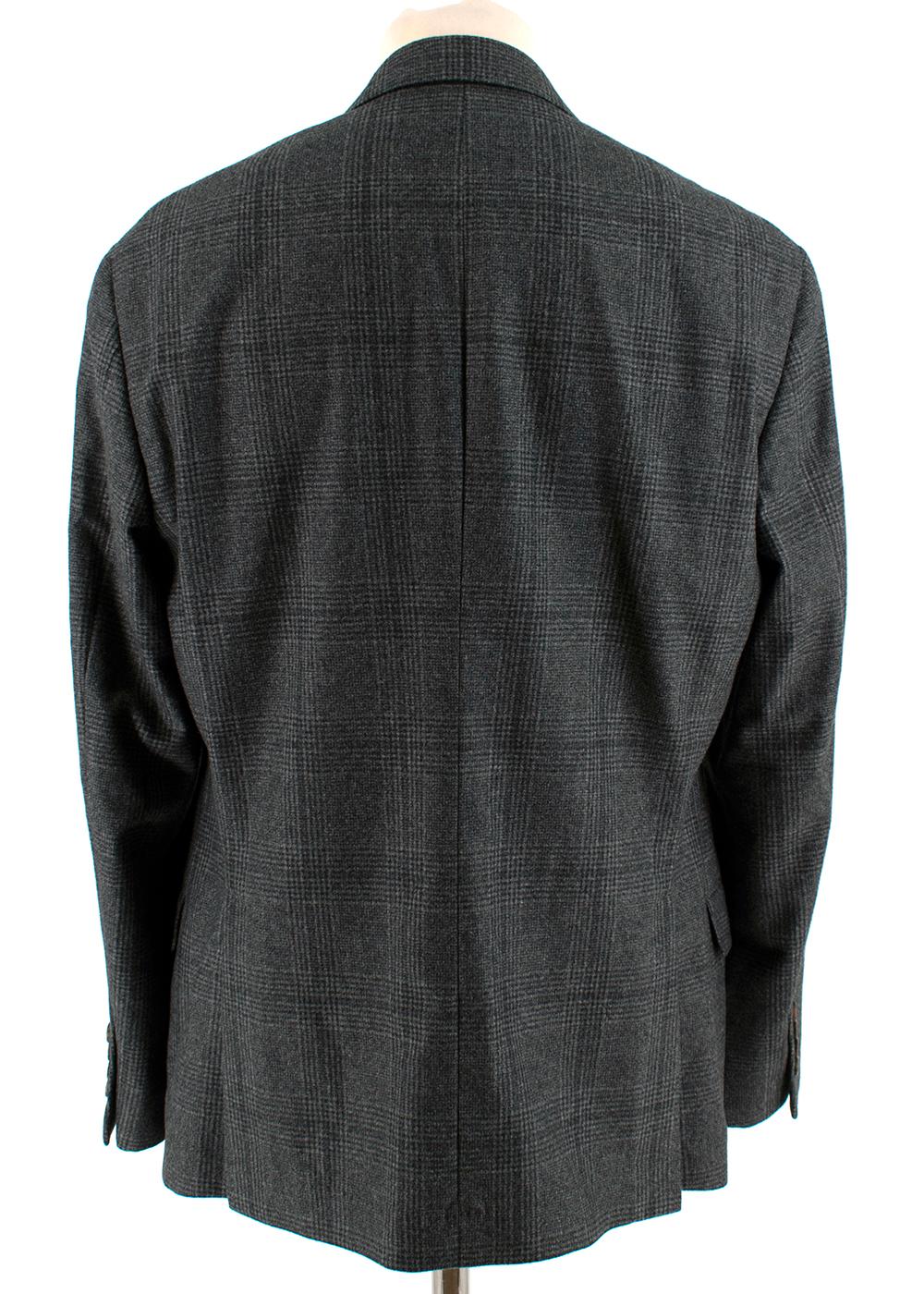Brunello Cucinelli Men's Wool, Silk Cashmere Single Breasted Jacket Size L EU 52 3