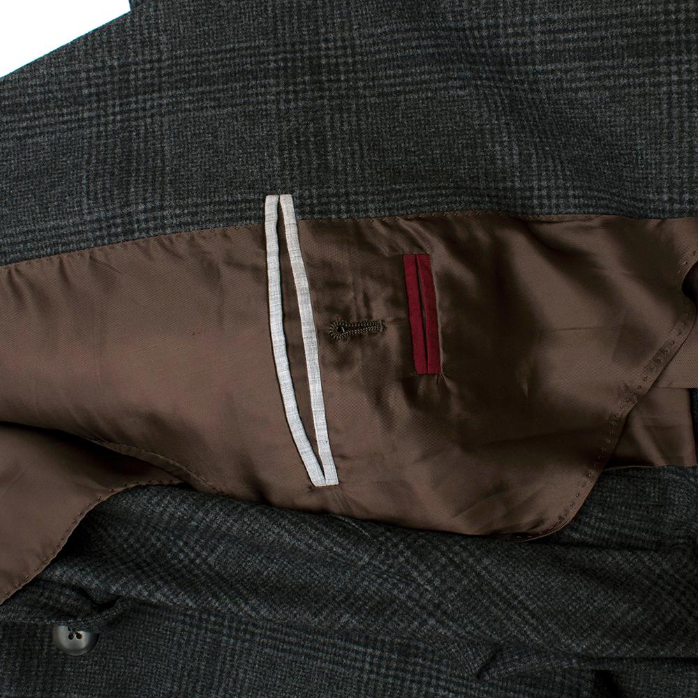 Black Brunello Cucinelli Men's Wool, Silk Cashmere Single Breasted Jacket Size L EU 52