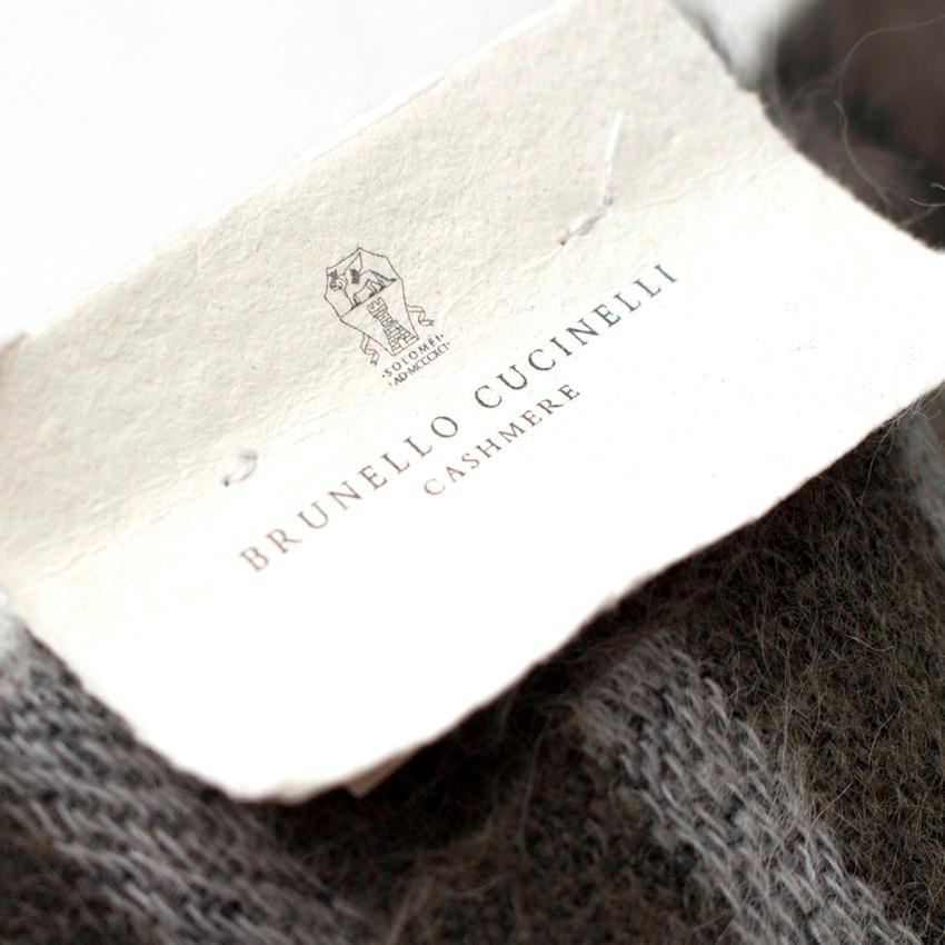 Brunello Cucinelli Mohair, Alpaca & Cashmere XL Striped Shawl For Sale 3