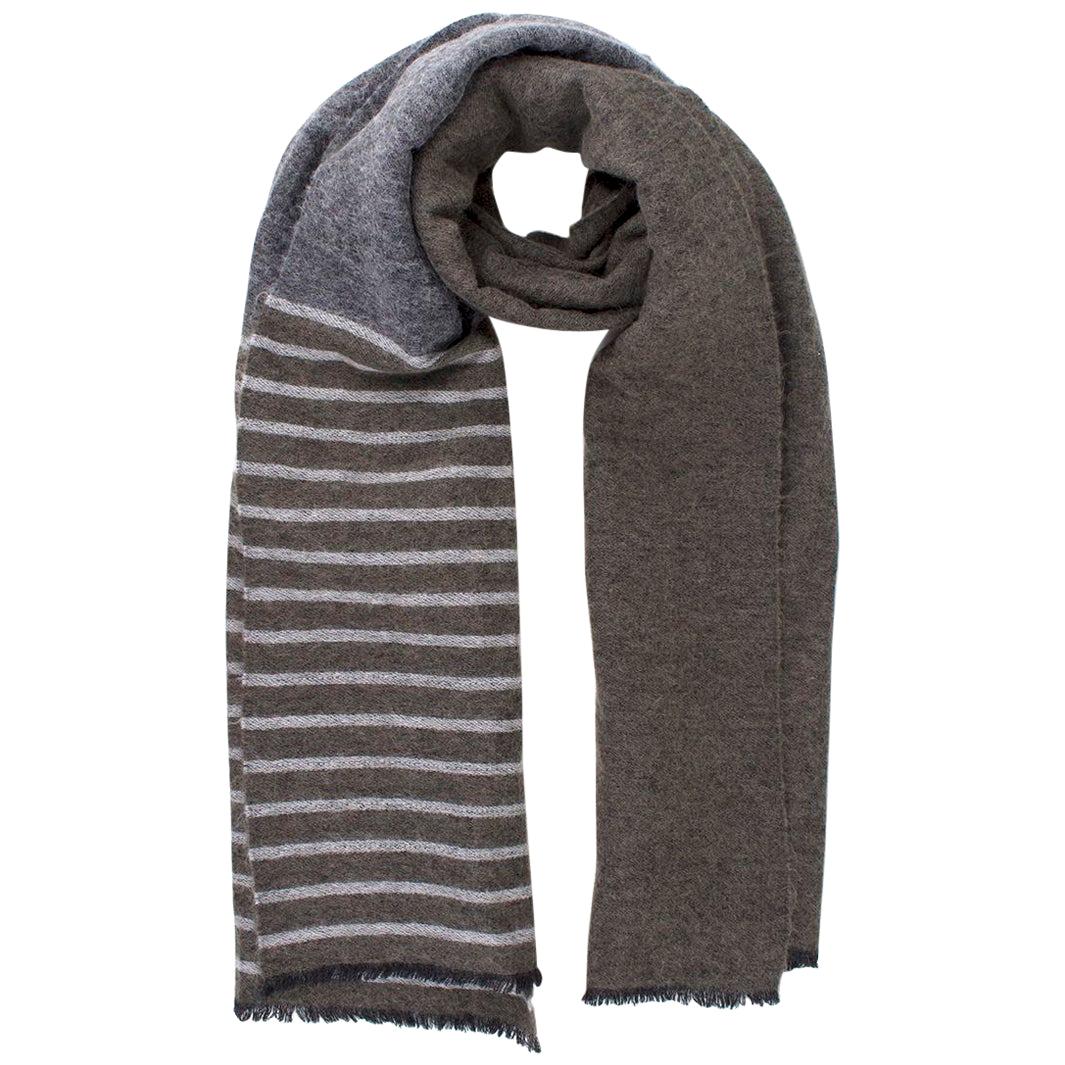 Brunello Cucinelli Mohair, Alpaca & Cashmere XL Striped Shawl For Sale