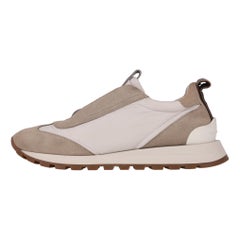 Brunello Cucinelli Monili Bead Emebellished Suede Sneakers