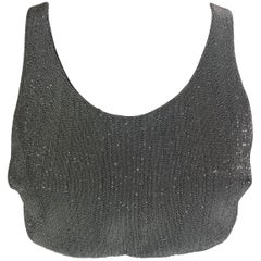 Brunello Cucinelli Monili-Beaded Cropped Blouse
