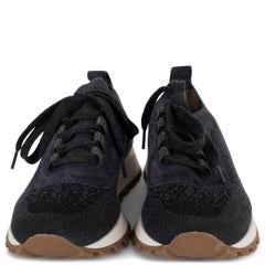 Zapatillas BRUNELLO CUCINELLI azul marino 2023 MONILI LOW TOP KNIT, talla 37