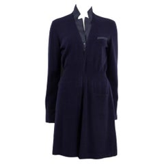 Brunello Cucinelli blu marino in cashmere a strati, maglione lungo L