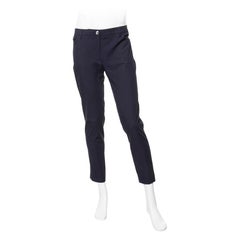 Brunello Cucinelli Navy Blue Cotton-Stretch Tailored Pants, Size IT 48 / US 32