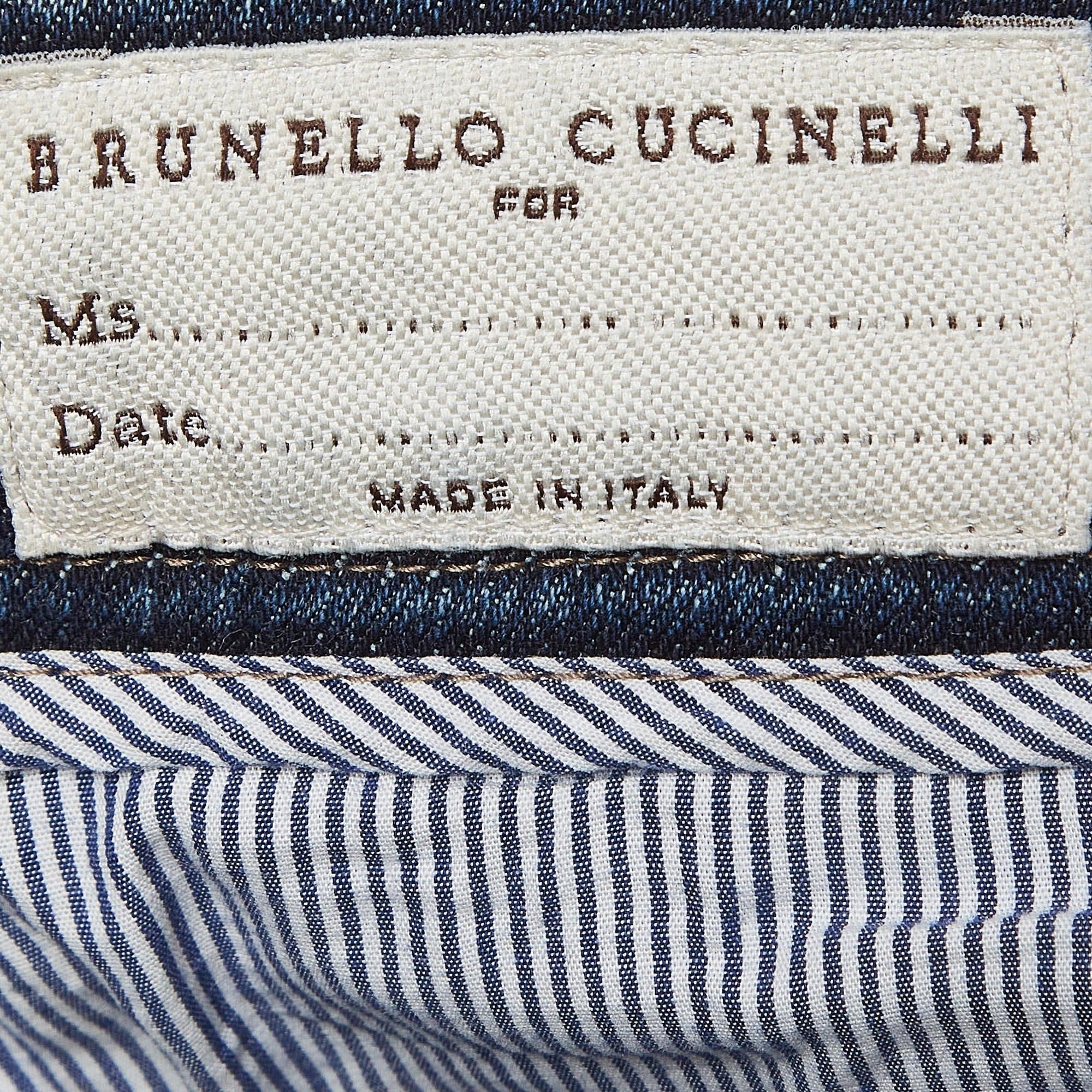 Brunello Cucinelli  Vaqueros pitillo azul marino S Cintura 28 en Excelente estado para la venta en Dubai, Al Qouz 2