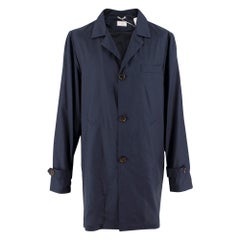 Used Brunello Cucinelli Navy Blue Wool Lightweight Jacket SIZE IT 52