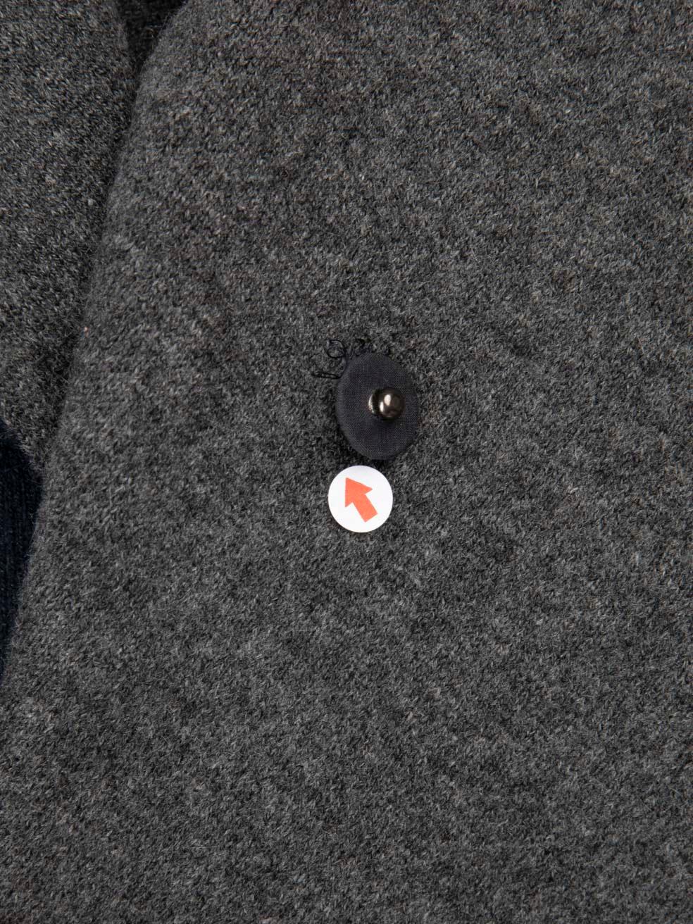 Brunello Cucinelli Navy Cashmere Fox Fur Trim Cape Size S 1