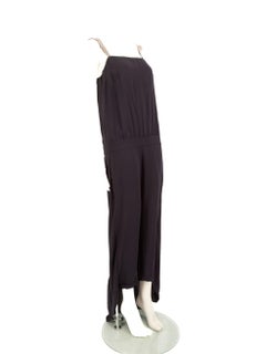 Brunello Cucinelli Navy Silk Jumpsuit Size L