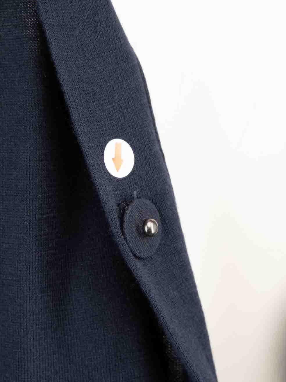 Women's Brunello Cucinelli Navy V-neck Knit Cardigan Size XS For Sale