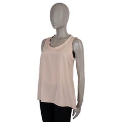BRUNELLO CUCINELLI nude pink silk Tank Top Shirt M