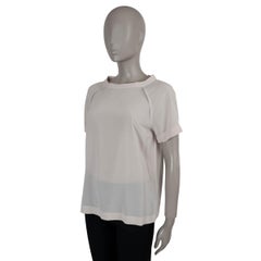 BRUNELLO CUCINELLI nude silk T-Shirt Shirt M
