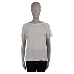 BRUNELLO CUCINELLI nude silk T-Shirt Shirt M