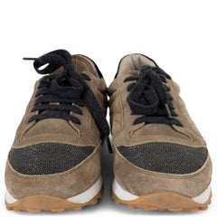 BRUNELLO CUCINELLI olive suede 2020 MONILI Sneakers Shoes 38