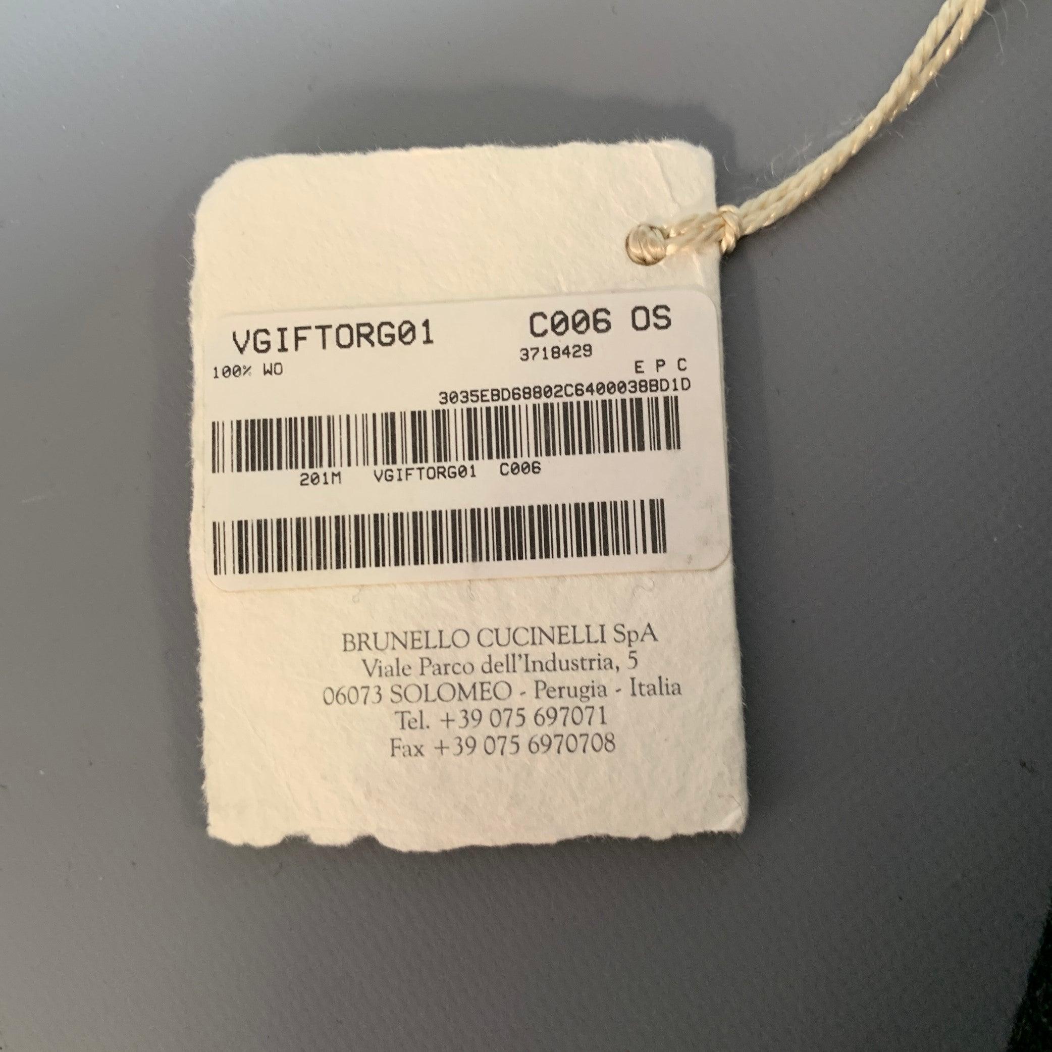 BRUNELLO CUCINELLI Eine Größe Grau Wolle Flanell Schuh Organizer Zip Up Reisetasche im Angebot 2