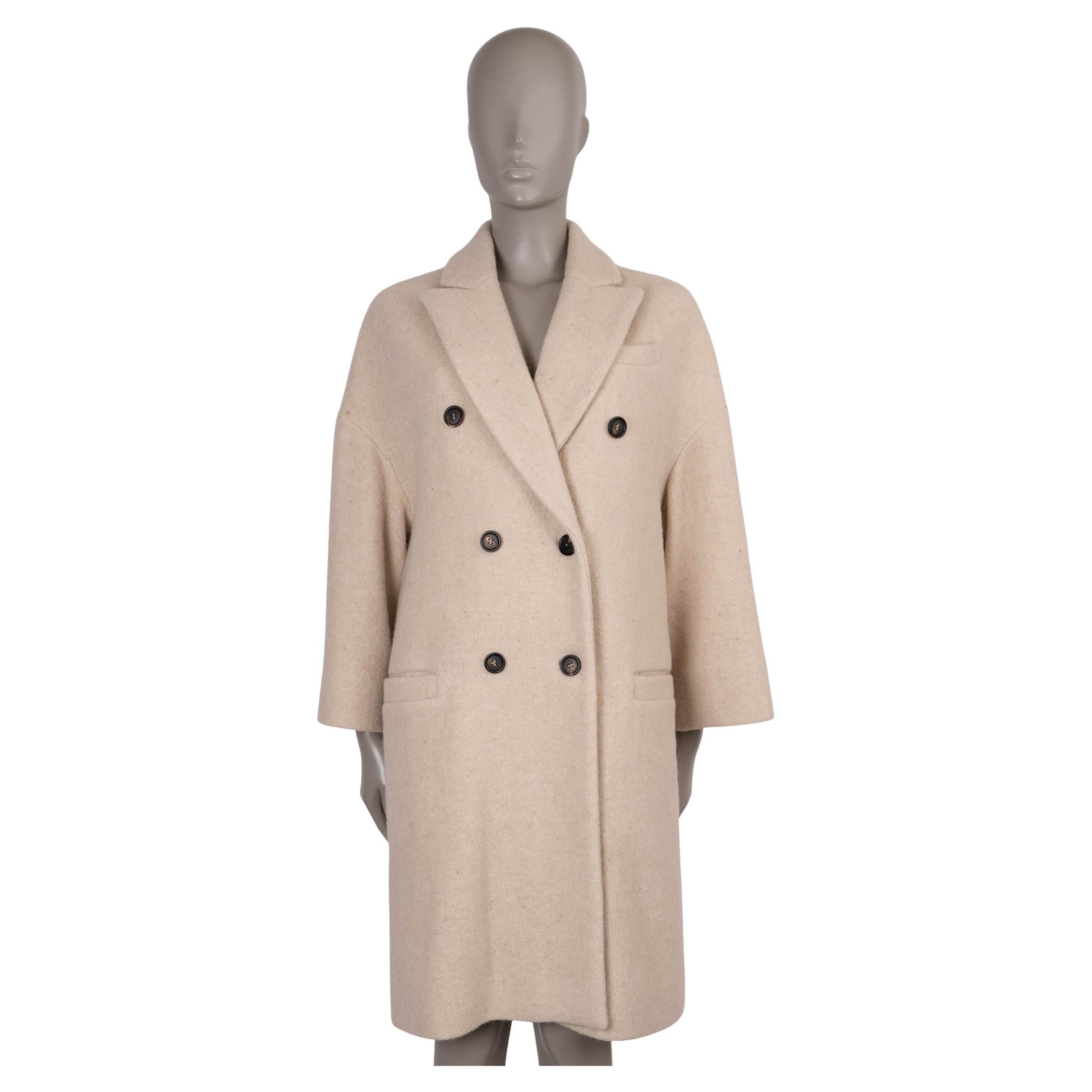 Brunello Cucinelli beige pallido in alpaca 2020 Giacca a doppio petto 42 M. in vendita