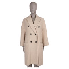Brunello Cucinelli beige pallido in alpaca 2020 Giacca a doppio petto 42 M.