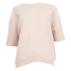 BRUNELLO CUCINELLI pale pink cashmere Short Sleeve Molini Sweater M
