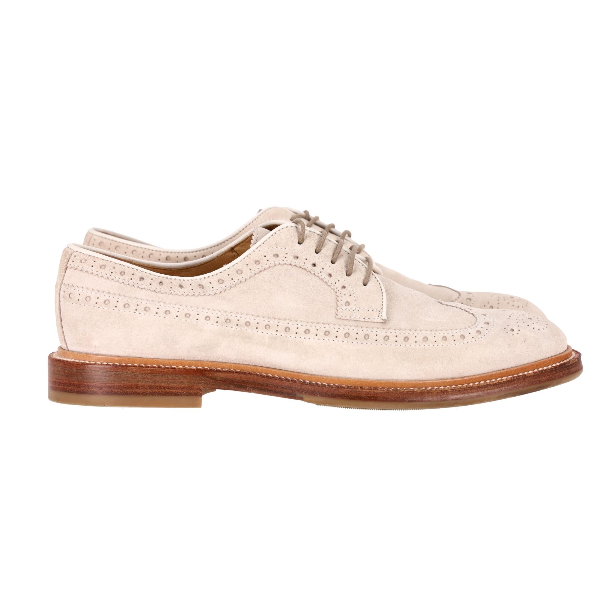 De los hombres Zapatos Derby Brunello Cucinelli de ante perforado en venta