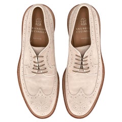 Scarpe Derby in pelle scamosciata traforata Brunello Cucinelli Scarpe Derby in pelle scamosciata traforata Brunello Cucinelli