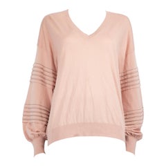 Brunello Cucinelli Pink Beaded Detail Jumper Size M