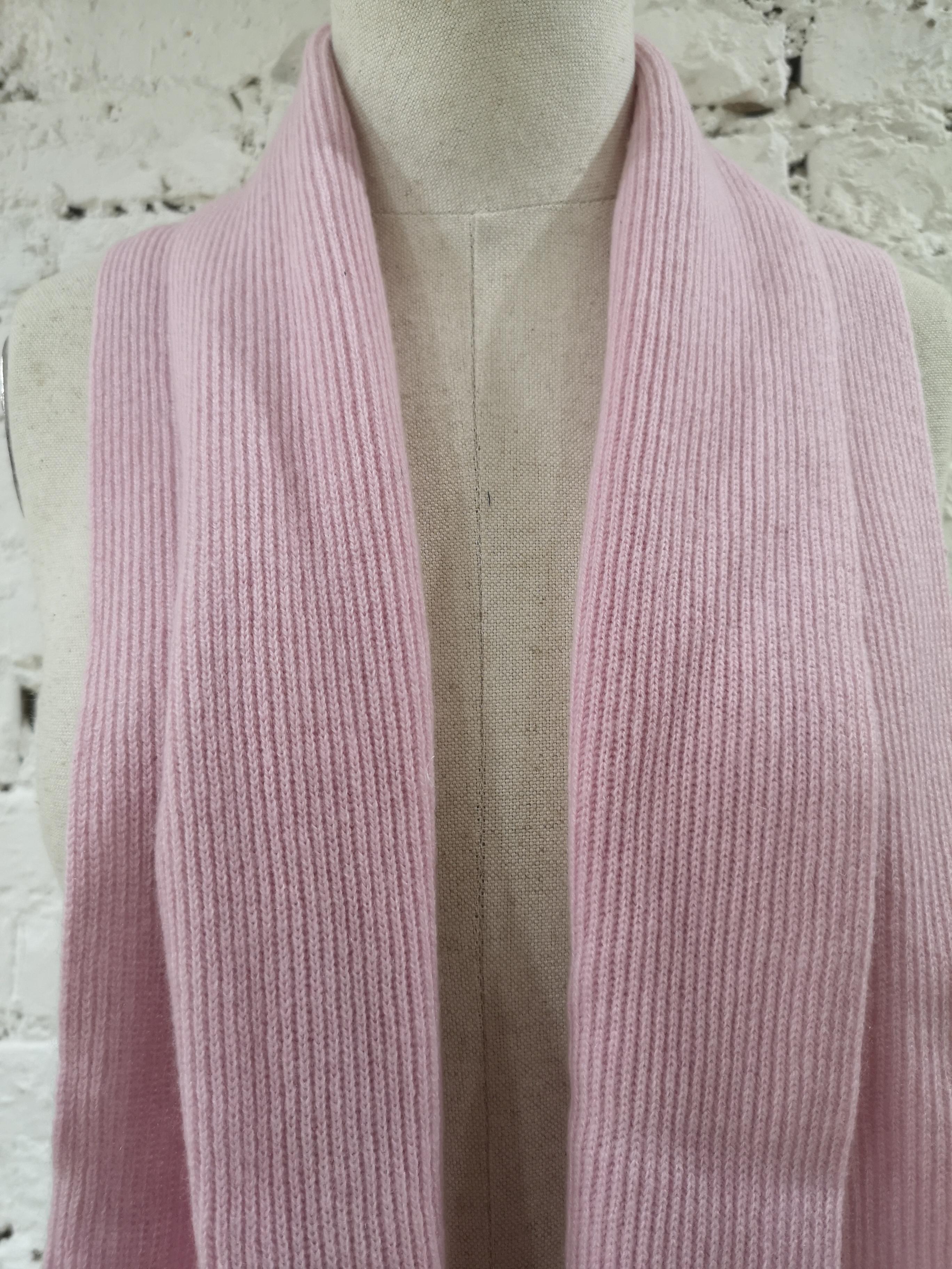 Brown Brunello Cucinelli pink cachemire scarf
