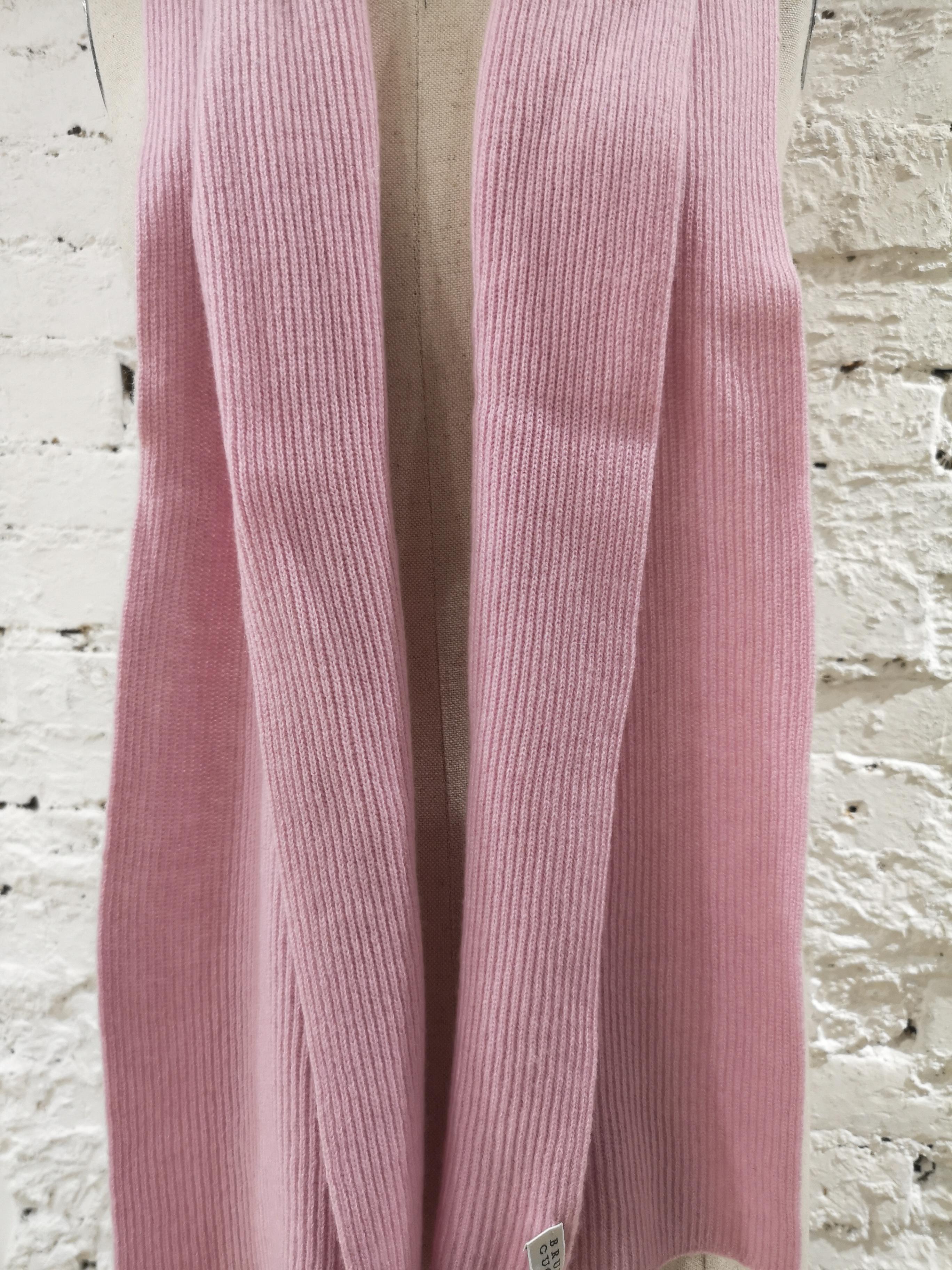 Women's or Men's Brunello Cucinelli pink cachemire scarf