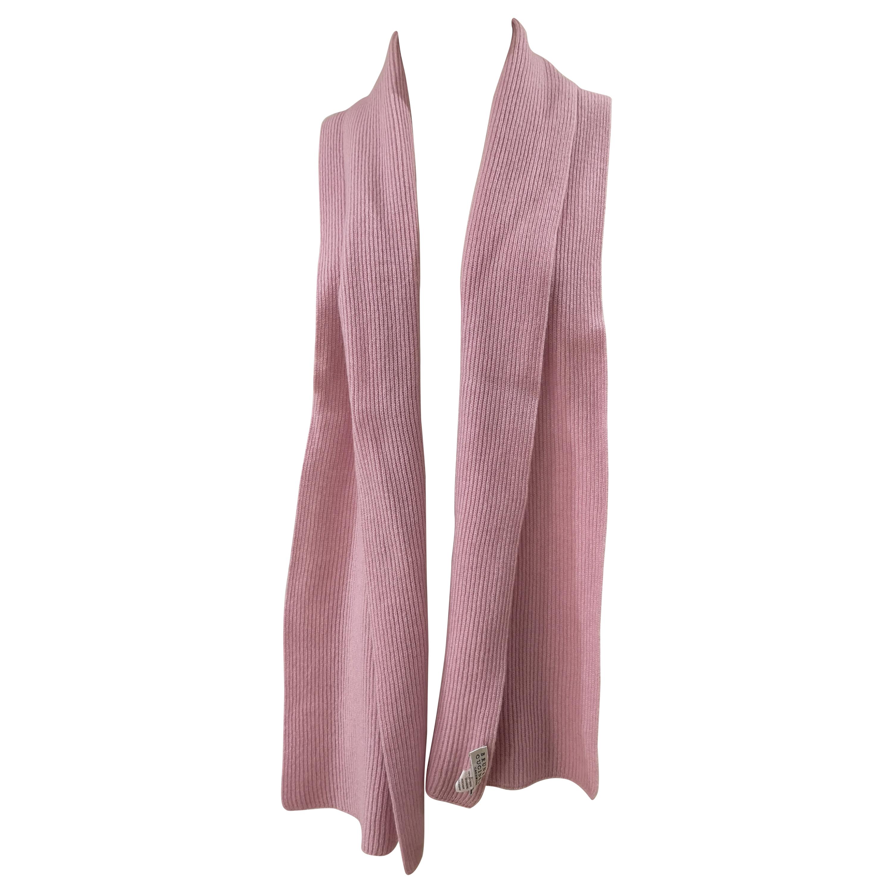Brunello Cucinelli pink cachemire scarf