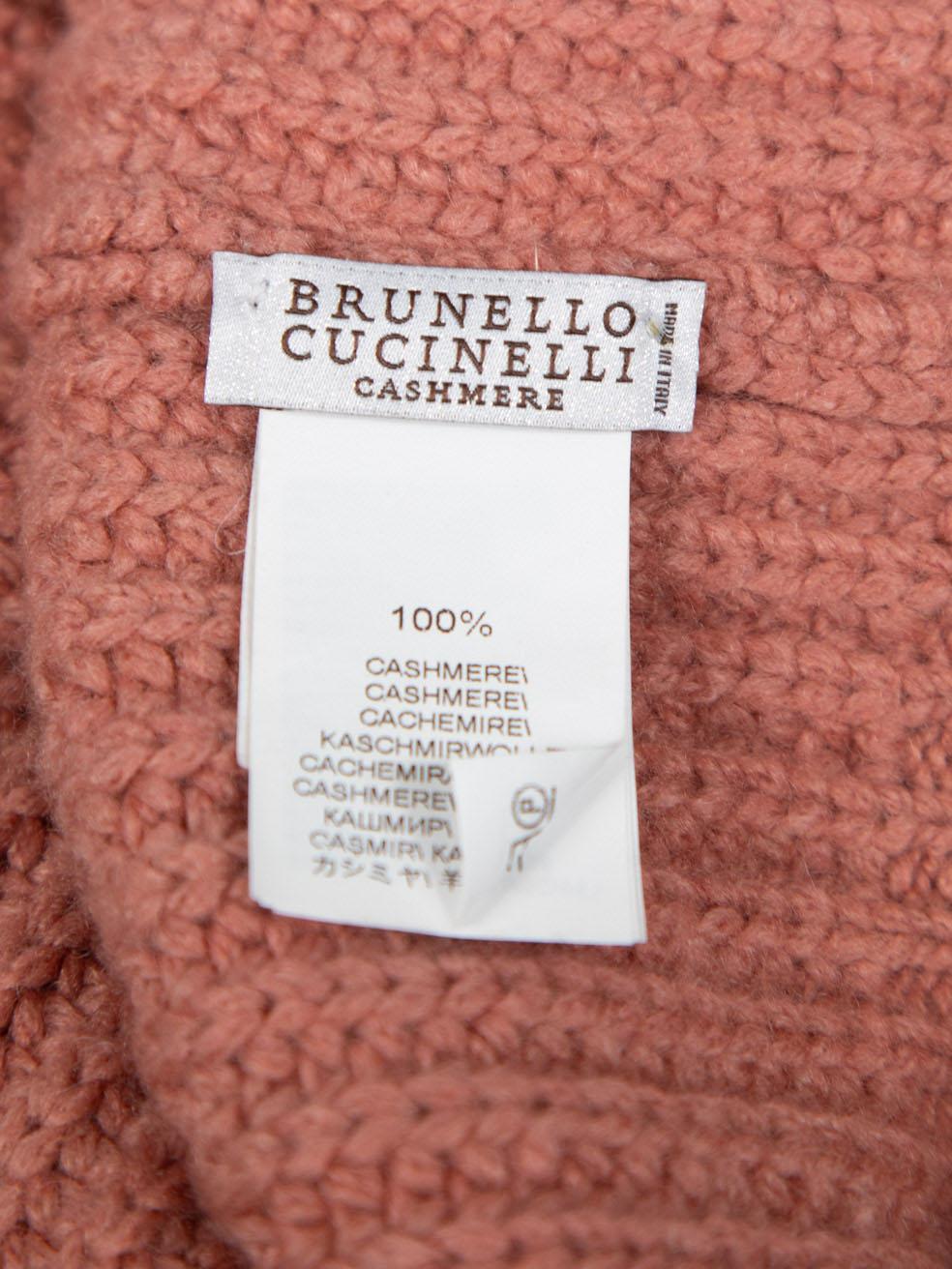Brunello Cucinelli Pink Cashmere Knit Beanie 2