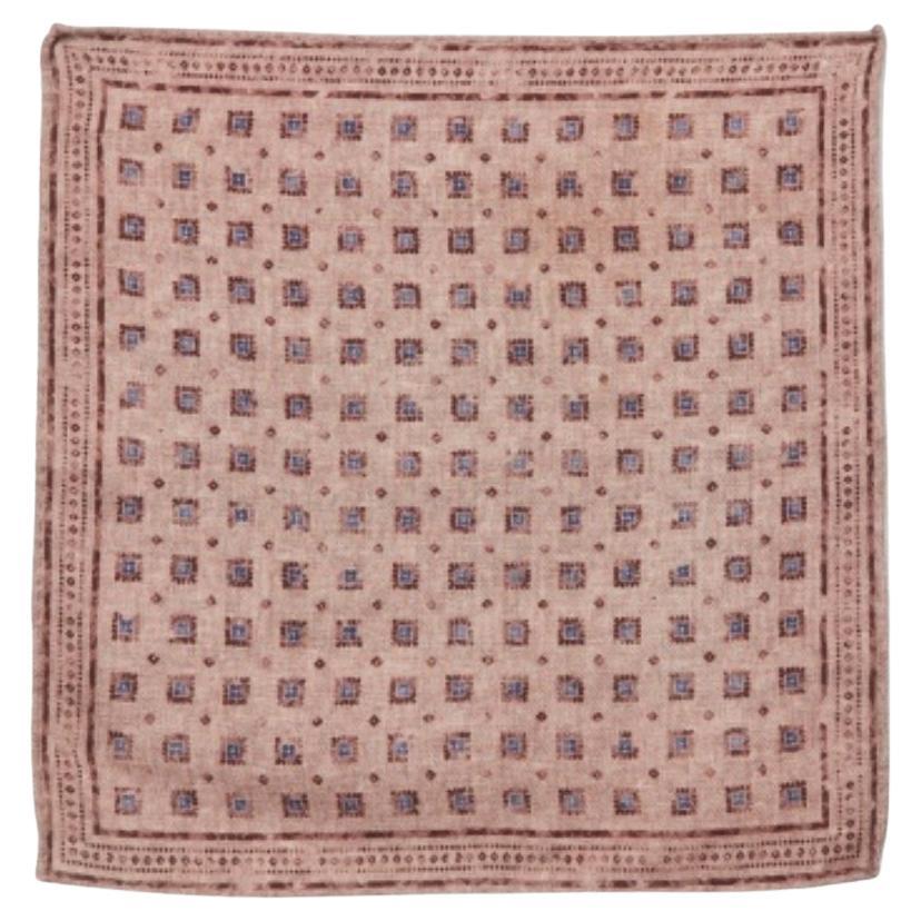 Brunello Cucinelli - Mouchoir en laine imprimée rose