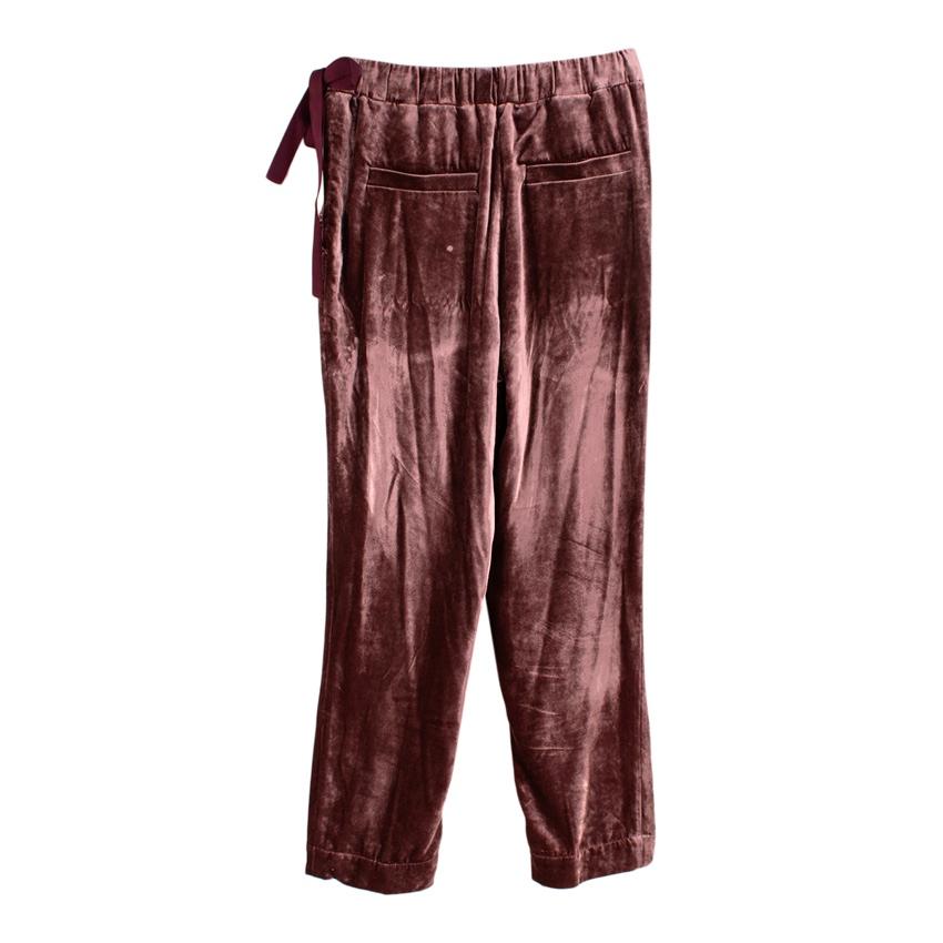 Donna Giacca e pantaloni in velluto rosa di Brunello Cucinelli in vendita