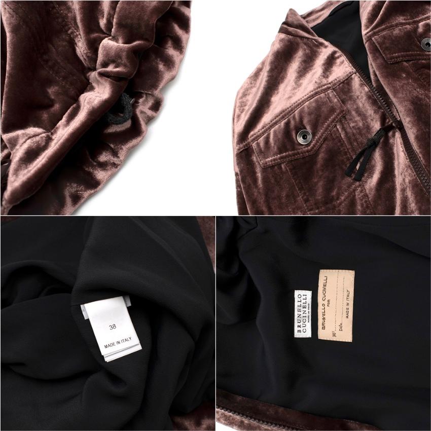 Brunello Cucinelli Pink Velvet Jacket & Trousers For Sale 1
