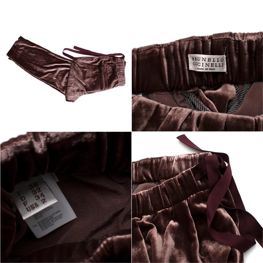 Brunello Cucinelli Pink Velvet Jacket & Trousers For Sale 2