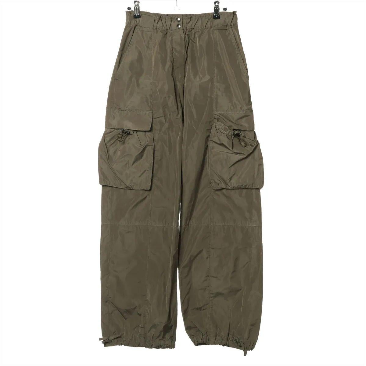 Brunello Cucinelli Pantalón Cargo Poliéster Caqui Negro en venta