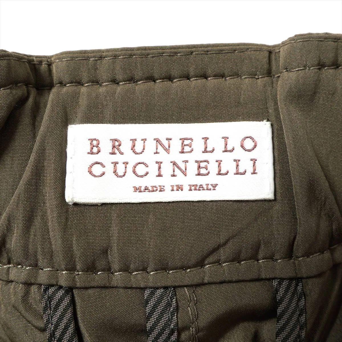 Brunello Cucinelli Pantalón Cargo Poliéster Caqui en venta 1